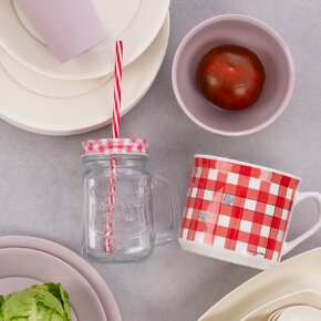 Sklenice Straw s víčkem a brčkem 0,45 l
