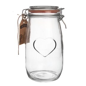 Dóza s klipovým uzávěrem Bela 1,5 l srdce