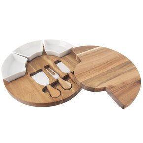 Krájecí prkénko s kráječi na sýr a miskami pr. 28 cm