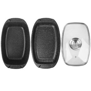 Pekáč GRANDE Aroma s poklopem oboustranný 39x22 cm