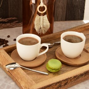 Hrnek s podšálkem WHITELINE 0,125 l 6 ks