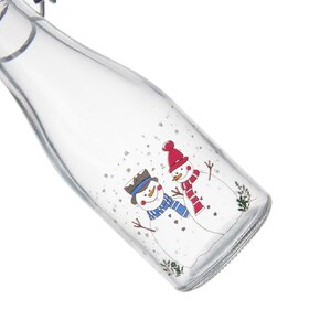 Láhev s klip uzávěrem SNĚHULÁK 0,16 l 