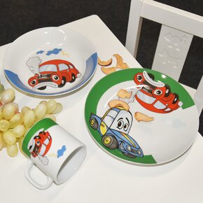 Mělký dětský talíř AUTO pr. 21 cm