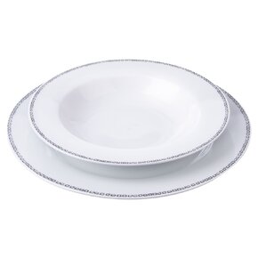 Jídelní sada čtverečky 18 dílů 