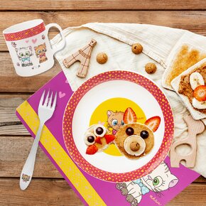 Hluboký dětský talíř KOCOUŘI pr. 19 cm