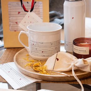 Dárkový hrnek vařák se sáčkem SRDÍČKA 0,5 l