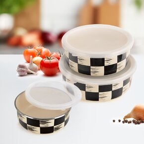 Miska ŠACHOVNICE Lem s víkem pr. 15,5 cm