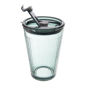 Sklenice s víčkem a brčkem VERDE 0,46 l, 1 ks