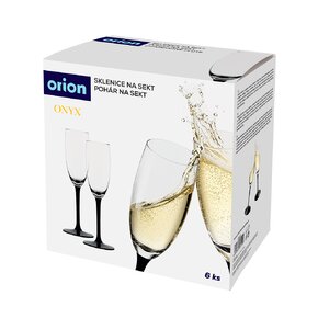 Sklenice na sekt Onyx 0,18 l 6 ks