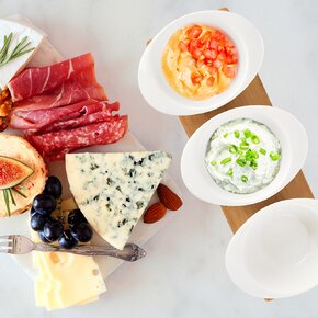 Servírovací misky se lžičkou a tácem WHITELINE set