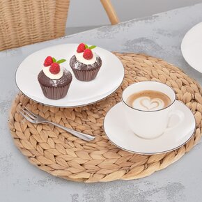 Hrnek s podšálkem Decora cappuccino 0,21 l 2 ks