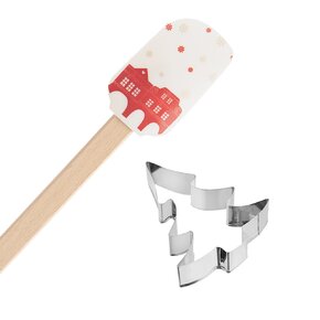 Dárková stěrka s vykrajovačkou DOMKY zlatá