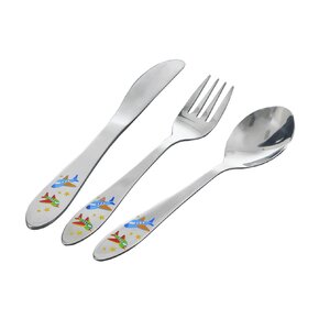 Jídelní dětský příbory letadla 3 díly