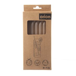 Nápojové brčko 4 ks s kartáčkem			