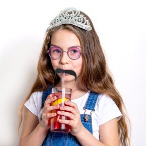 Nápojové brčko opakované použití knír 5 ks