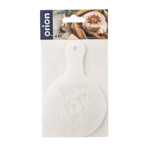 Zdobicí šablony na kávu Vánoce set 6 ks