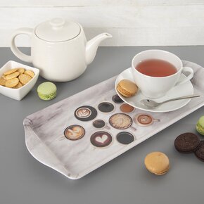 Servírovací tác káva 39,5x16,5 cm