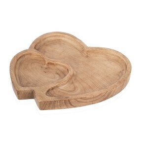 Servírovací tác dělený MANGO srdce 23x20 cm