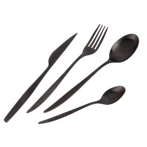 Jídelní příbory Matt black 24 dílů