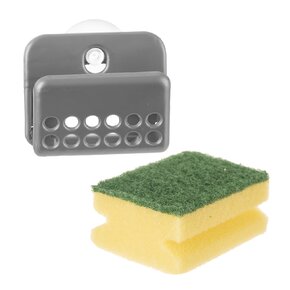 Držák na houbu na nádobí s houbičkou