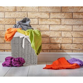 Prádelní koš s víkem šedý