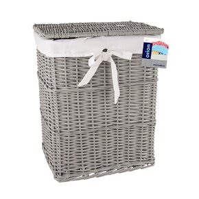 Prádelní koš s víkem šedý