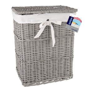 Prádelní koš s víkem šedý