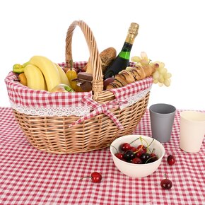 Piknikový koš s textilní vsadkou KÁRO