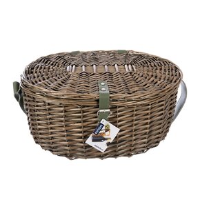 Piknikový koš s víkem a textilní vsadkou VERDE