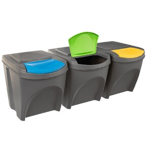 Odpadkový koš na tříděný odpad Sort 3x21 l