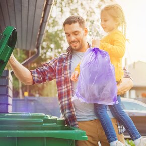 Sáček na odpad zatahovací levandule 40 l/10 ks 