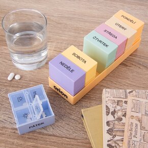 Organizér na léky týdenní 4 sekce