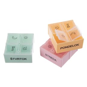 Organizér na léky týdenní 4 sekce