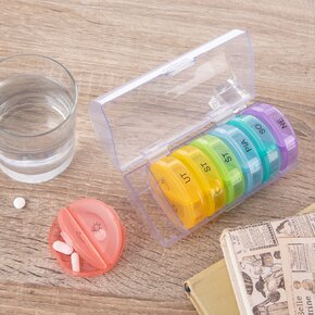 Organizér na léky týdenní 2 sekce s obalem