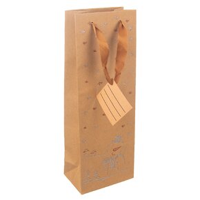 Dárková taška na víno SNĚHULÁK 13x8,5x35,5 cm 