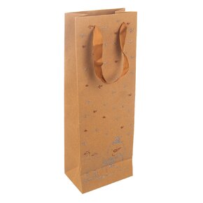 Dárková taška na víno SNĚHULÁK 13x8,5x35,5 cm 