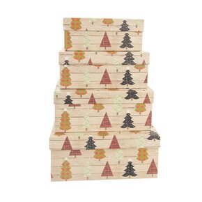 Dárková krabice STROMEK 4 ks