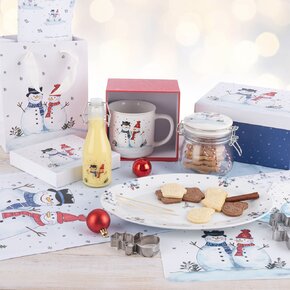 Dárková krabice SNĚHULÁK 15,5x15,5x10 cm