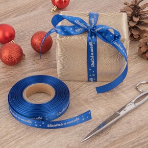 Vánoční stuha Šťastné a veselé 25 m