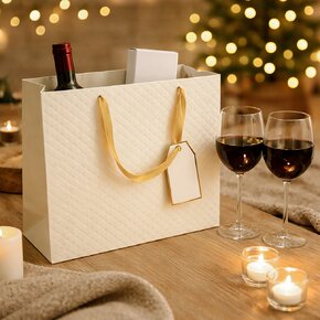 Dárková taška quilt 31x12x26 cm