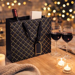 Dárková taška quilt 32x12x26 cm