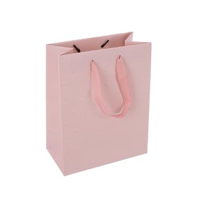 Dárková taška vytlačovaná srdíčka 18x10x23 cm