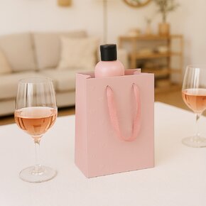 Dárková taška vytlačovaná srdíčka 18x10x23 cm