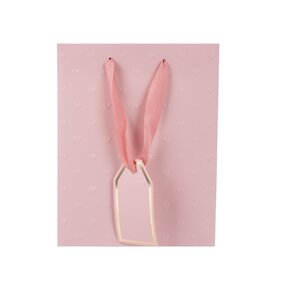 Dárková taška vytlačovaná srdíčka 18x10x23 cm