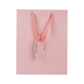 Dárková taška vytlačovaná srdíčka 26x12x32 cm