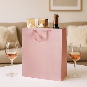 Dárková taška vytlačovaná srdíčka 30,5x12x42 cm