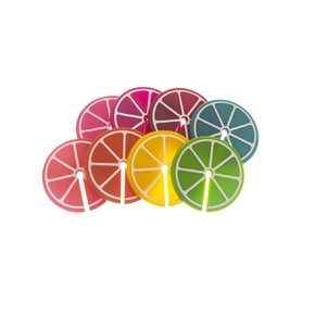 Rozlišovač na sklenice citrusy 8 ks