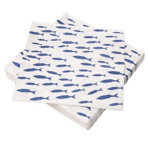Servírovací ubrousky Modré rybičky SEA