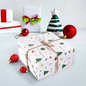 Vánoční balicí papír Šťastné a veselé 200x70 cm