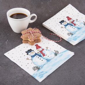 Servírovací ubrousky SNĚHULÁK